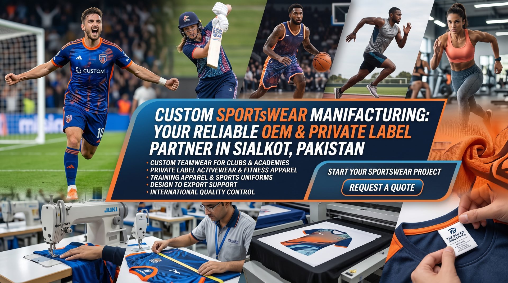 Sportswear Manufacturer in Sialkot, Pakistan